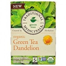 Traditional Medicinals Tea - Organic - Green Tea - Dandeln - 16 ct - Case of 6