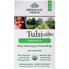 Organic India Tulsi Tea - Organic - Moringa - 18 Tea Bags - Case of 6