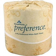 Preference®, White 2-Ply Embossed Bathroom Tissue, 550 Sheets/Roll, 80 Rolls/Case (18280/01)