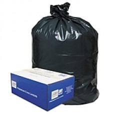 Classic Linear Low-Density Can Liners Trash Bags, 0.9 mil Thickness, Black, 60 gal, 100/Carton (WEBB60)