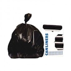 Unisan Heritage Bag Coreless Roll of High-Density Extra-Heavy Waste Can Liners Black 40-45gal