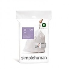 simplehuman Code C Custom Fit Trash Can Liner, (240 Count), 10-12 Liter / 2.6-3.2 Gallon