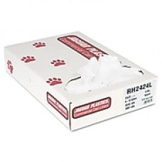 Jaguar Plastics® Commercial Coreless Roll Can Liners Trash Bags, 6 microns Thickness, Natural, 1000/Carton (RH2424L)