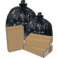 Brighton Professional, Trash Bags, 40-50 Gallon, 40x48, High Density, 22 Mic, Black, 150 CT, 6 rolls of 25 bags per roll