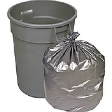 Brighton Professional, Trash Bags, 55-60 Gallon, 39x57, Low Density, 1.7 Mil, Silver, 50 CT