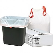 Webster Industries Draw 'N Tie® Trash Bags, White, 13 Gallon, 200 Bags/Box