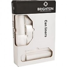 Brighton Professional, Accufit Trash Bags, 44 Gallon, 37x50, Low Density, 1.3 Mil, Clear, 100 CT, 5 rolls of 20 bags per roll