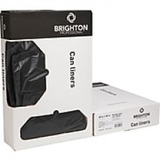 Brighton Professional, Accufit Trash Bags, 32 Gallon, 33x44, Low Density, 0.9 Mil, Black, 100 CT, 5 rolls of 20 bags per roll