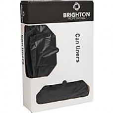 Brighton Professional, Accufit Trash Bags, 23 Gallon, 28x45, Low Density, 0.9 Mil, Black, 200 CT, 8 rolls of 25 bags per roll