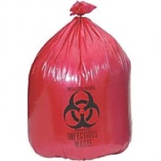 Medline Biohazard Liners, 15 gal, 24" L x 33" W, Red, 250/Pack