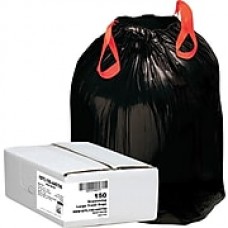 Webster 1DT150 Black Draw 'N Tie® Drawstring Trash Bags, 33 Gallon, 150 Bags/Box