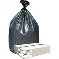 Webster Industries® Platinum Plus® Super Heavy-Duty Can Liners, 31-33 Gallon, 1.35 mil., Black/Silver, 33" x 40", 50/Bx