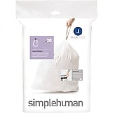 simplehuman Code J Custom Fit Trash Can Liner, (240 Count), 30-45 Liter / 8-12 Gallon