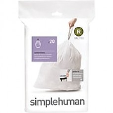 simplehuman Code R Custom Fit Trash Can Liner, (240 Count), 10 Liter / 2.6 Gallon