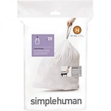 simplehuman Code H Custom Fit Trash Can Liner, (240 Count), 30-35 Liter / 8-9 Gallon