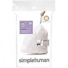 simplehuman Code Q Custom Fit Trash Can Liner, (240 Count), 50-65 Liter / 13-17 Gallon