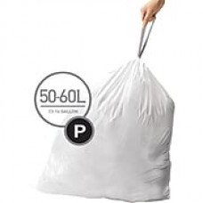 simplehuman Code P Custom Fit Trash Can Liner, 200 commercial pack, 50-60 Liter / 13-16 Gallon